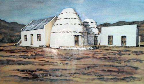 C Victor - Building in a desolate landscape - A stunner!! Bid now!!